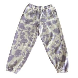 Pacsun Women's Pastel Lilac Purple & White Comfy Tie-Dye Sweatpants Size S